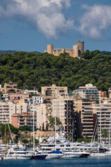 castillo de Bellver y puerto de Palma. Palma, Mallorca,islas Baleares, Spain