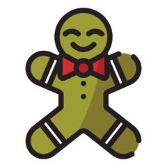 Isolated Christmas Color Line SVG Free Vector Graphic