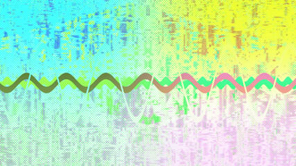 Abstract wavy halftone grunge background image.