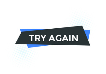 Try again Label Design Template. Social media banner template
