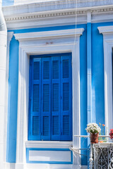 Blue shutters