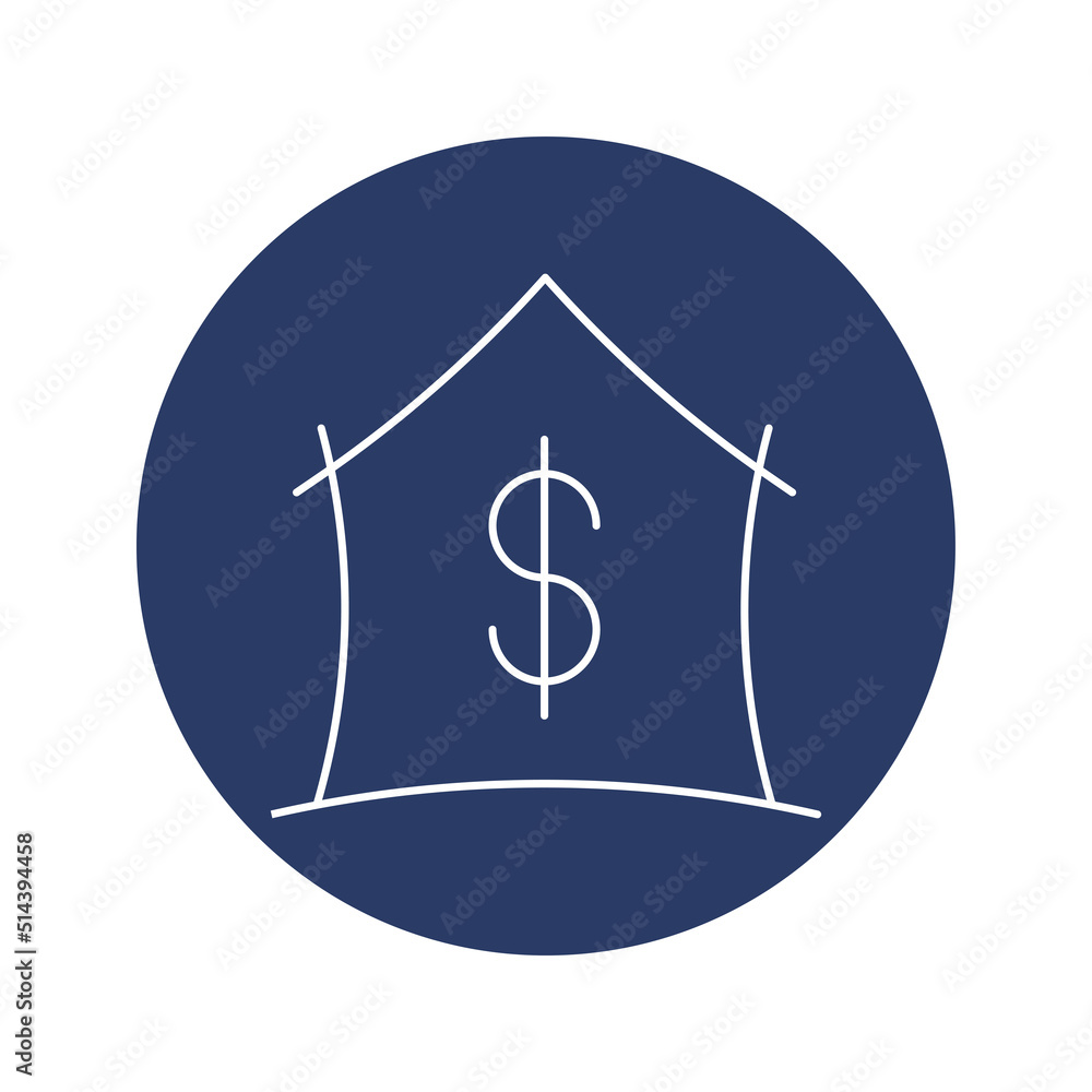 Canvas Prints modern home buying and sell icon