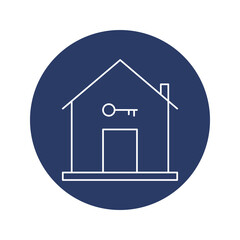 Modern home buying and sell icon