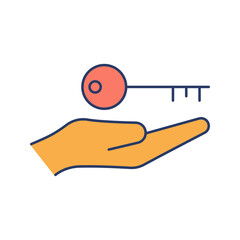 Home key handover icon vector