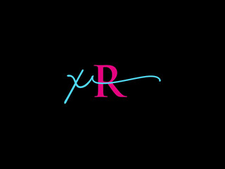 Signature XR Logo Icon, Stylish Xr rx Signature Colorful Unique Letter Logo Image For Business - obrazy, fototapety, plakaty