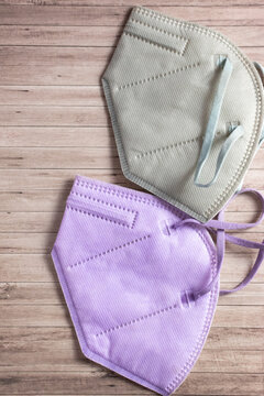 FFP2 dust mask face coverings for protection abasing corona virus during pandemic 
