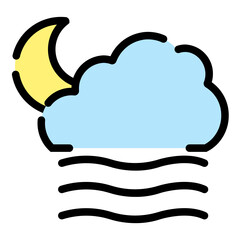 Isolated Weather Color Line SVG Free Vector Graphic