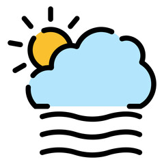 Isolated Weather Color Line SVG Free Vector Graphic