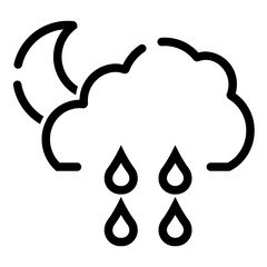 Isolated Weather Line SVG Free Vector Graphic