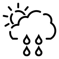 Isolated Weather Line SVG Free Vector Graphic