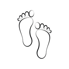 Foot print logo. Foot logo design template. icon foot design