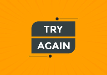 Try again button. Try again text Inspirational quote. social media post design
