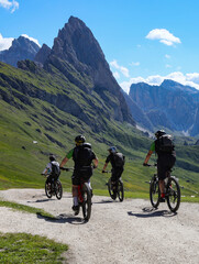 Mountainbiker auf der Seceda