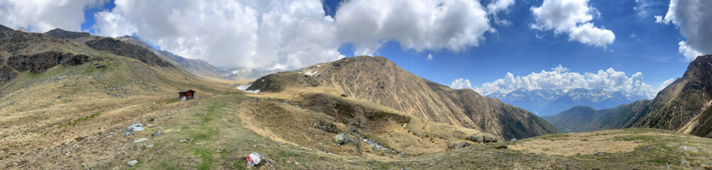 View of the mountains in the Alps