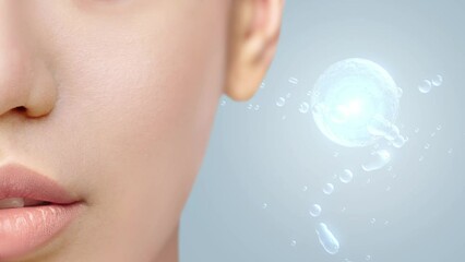 Acne treatment, remove dark spots, skin care and skin protection, 3d rendering