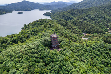 Twin Towers, Jiuxian Lake Scenic Area, Zhuzhou City, Hunan Province, China
