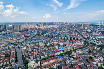 Dense buildings in You County, Zhuzhou City, Hunan Province, China