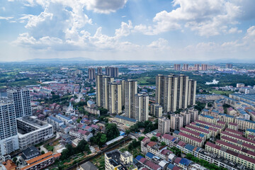 Dense buildings in You County, Zhuzhou City, Hunan Province, China