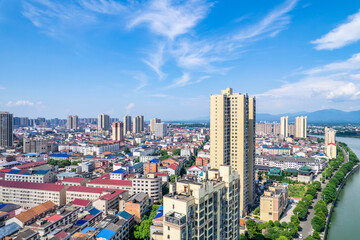 Fototapeta na wymiar Dense buildings in You County, Zhuzhou City, Hunan Province, China