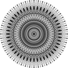 circular trippy mandala design pattern