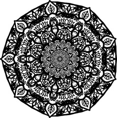 yoga mandala design pattern flower