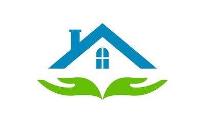 home care vector logo building