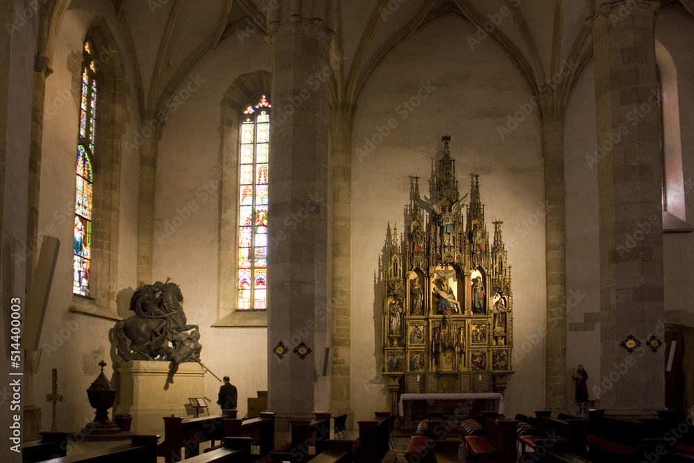 Wall mural Interior (altar) of St Martin Cathedral in Bratislava