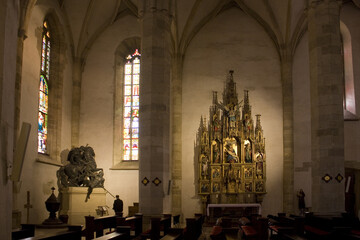 Interior (altar) of St Martin Cathedral in Bratislava