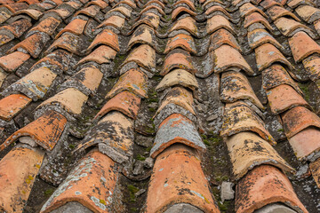 Very old tiles as a natural background