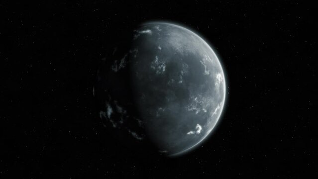 Sirius the brightest star in the night sky 3D animation loop