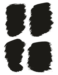 Round Brush Thick Short Background Artist Brush High Detail Abstract Vector Background Set 