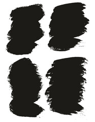 Round Brush Thick Short Background Artist Brush High Detail Abstract Vector Background Set 