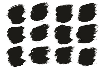 Round Brush Thick Short Background Artist Brush High Detail Abstract Vector Background Set 