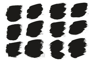 Round Brush Thick Short Background Artist Brush High Detail Abstract Vector Background Set 