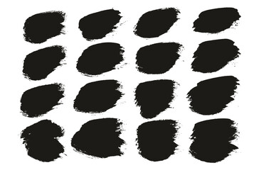 Round Brush Thick Short Background Artist Brush High Detail Abstract Vector Background Set 