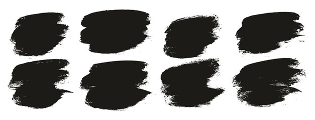 Round Brush Thick Short Background Artist Brush High Detail Abstract Vector Background Set 