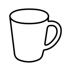 Mug icon. Big Cup. Pictogram isolated on a white background.