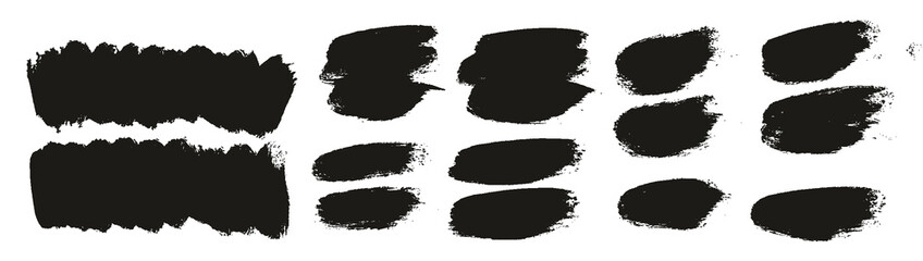 Obraz premium Round Brush Thick Short Background Artist Brush High Detail Abstract Vector Background EXTRA Set 