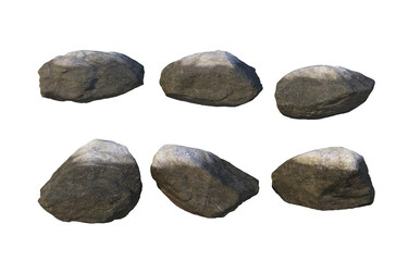 Rocks and rough surfaces on a white background © jomphon