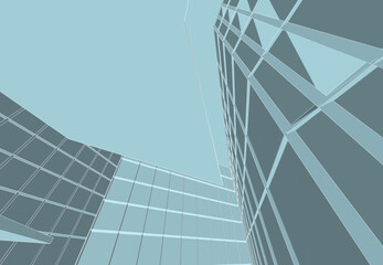 Fototapeta na wymiar Abstract architecture background 3d illustration