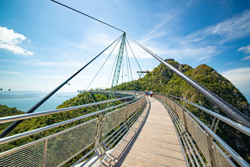 A beautiful view of Sky Bridge in Langkawi, Malaysia.
