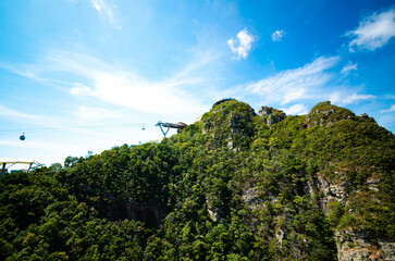 A beautiful view of Sky Bridge in Langkawi, Malaysia.
