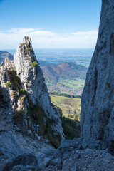 mountaineering tour to Kampenwand summit, Chiemgau alps bavaria