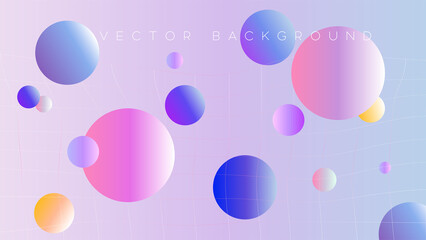 Abstract background template. Gradient fluid circle shapes composition. For presentation, web background, and, banner
