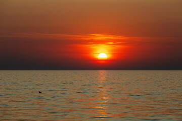 Black sea sunset background. Ukraine. 
