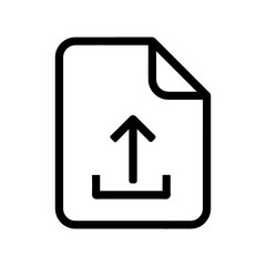File upload line vector icon