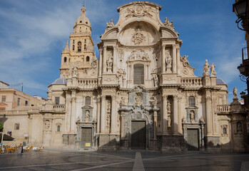 Naklejka na ściany i meble Old cathedral located in Murcia, Spain with a large history. Truly recomended to visit it. 