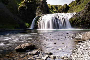Stjórnarfoss Waterfall in southern Iceland