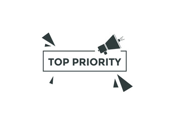 top priority text web template. social media post design
