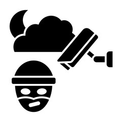 Isolated CCTV Glyph Icons SVG Free Vector Graphic